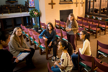 Students in Chapel